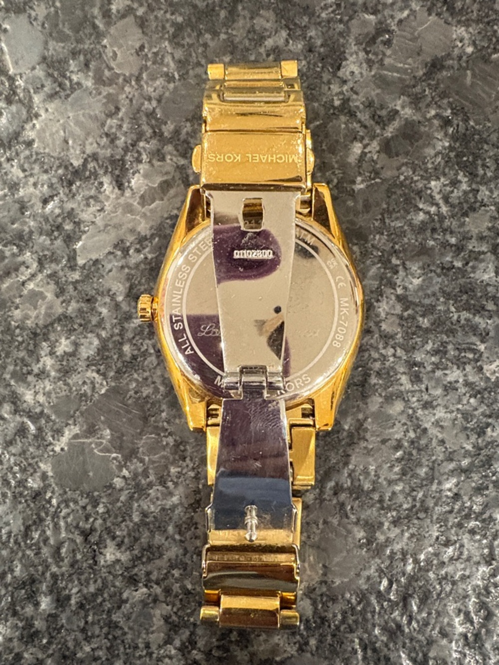 Michael Kors Gold-tone Crystal MK Logo Bracelet Watch - Picture 4 of 4